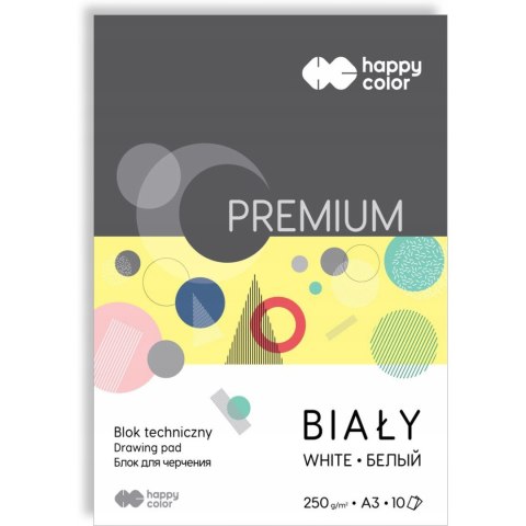 Blok techniczny A3 250g biały PREMIUM HA 3725 3040-0 HAPPY COLOR Blok techniczny A3 250g biały PREMIUM HA 3725 3040-0 HAPPY COLOR