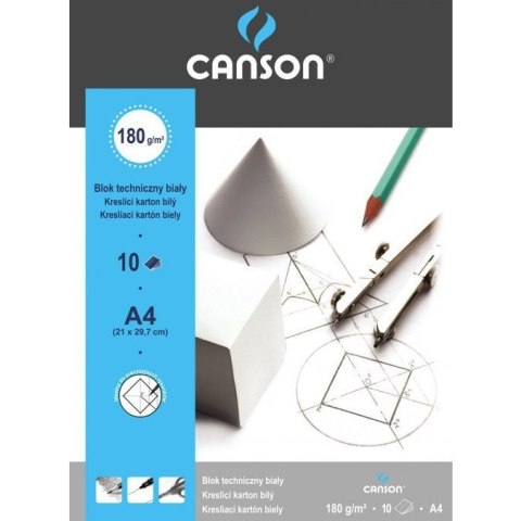 Blok techniczny A4 10k biały 190g. 400015145 CANSON