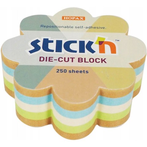 NOTES KWIATEK, 67X67MM, MIX 5 KOL. PASTEL+RECYKLING 250KART. 21834 NOTES KWIATEK, 67X67MM, MIX 5 KOL. PASTEL+RECYKLING 250KART. 21834