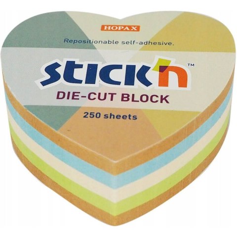 NOTES SERCE, 64X67MM, MIX 5 KOL. PASTEL+RECYKLING 250KART.(18) 21837 NOTES SERCE, 64X67MM, MIX 5 KOL. PASTEL+RECYKLING 250KART.(18) 21837