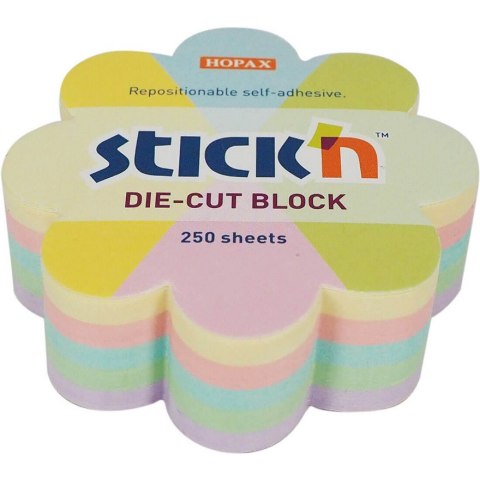 Notes STICK`N 67x67mm KWIATEK MIX 5 KOL. PASTELOWYCH, 250 kartek 21832 Notes STICK`N 67x67mm KWIATEK MIX 5 KOL. PASTELOWYCH, 250 kartek 21832