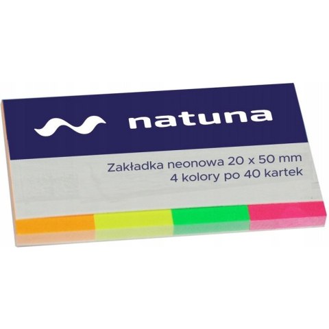 Zakładka indeksująca 20x50mm 4x40k neonowa NATUNA (NSP20/50/N/D) Zakładka indeksująca 20x50mm 4x40k neonowa NATUNA (NSP20/50/N/D)