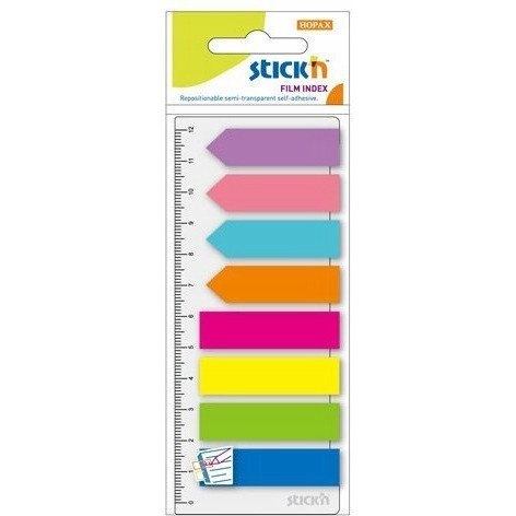 Zakładki indeksujące neon 8x25szt(Paski+Strzałki)+linijka 21346 STICK`N Zakładki indeksujące neon 8x25szt(Paski+Strzałki)+linijka 21346 STICK`N