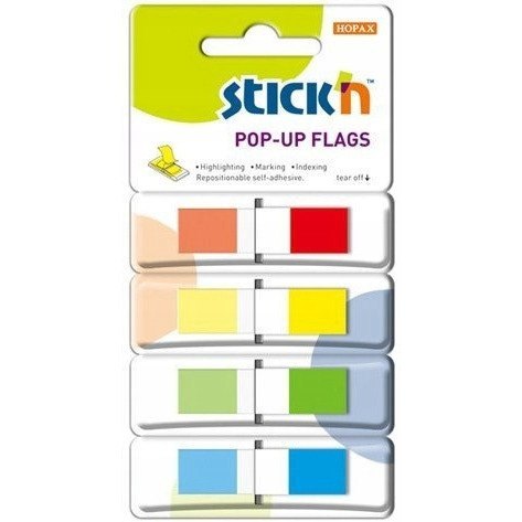 Zakładki indeksujące w podajniku 45x12mm 140/4 kolory 26020 STICK'N Zakładki indeksujące w podajniku 45x12mm 140/4 kolory 26020 STICK'N