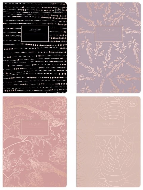 Zeszyt A5 60k linia 70g METALLIC ROSE GOLD INTERDRUK Zeszyt A5 60k linia 70g METALLIC ROSE GOLD INTERDRUK