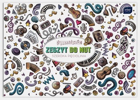 Zeszyt do nut B5 16k linia szeroka mix INTERDRUK Zeszyt do nut B5 16k linia szeroka mix INTERDRUK