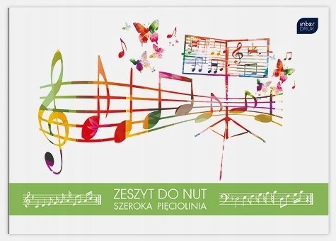 Zeszyt do nut B5 16k linia szeroka mix INTERDRUK Zeszyt do nut B5 16k linia szeroka mix INTERDRUK