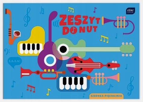 Zeszyt do nut B5 16k linia szeroka mix INTERDRUK Zeszyt do nut B5 16k linia szeroka mix INTERDRUK