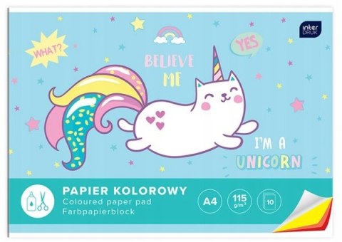 Zeszyt papierów kolorowych A4 10k INTERDRUK Zeszyt papierów kolorowych A4 10k INTERDRUK