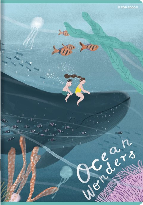 Zeszyt A5 16k 3linia kolorowa OCEAN WONDERS 400182342 TOP 2000 Zeszyt A5 16k 3linia kolorowa OCEAN WONDERS 400182342 TOP 2000