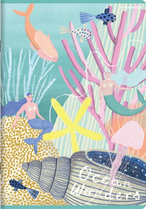 Zeszyt A5 16k 3linia kolorowa OCEAN WONDERS 400182342 TOP 2000 Zeszyt A5 16k 3linia kolorowa OCEAN WONDERS 400182342 TOP 2000