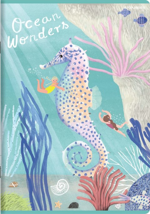 Zeszyt A5 16k 3linia kolorowa OCEAN WONDERS 400182342 TOP 2000 Zeszyt A5 16k 3linia kolorowa OCEAN WONDERS 400182342 TOP 2000