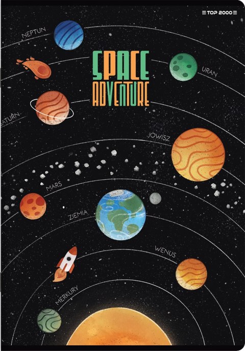 Zeszyt A5 16k 3linia kolorowa SPACE ADVENTURE 400181613 TOP 2000 Zeszyt A5 16k 3linia kolorowa SPACE ADVENTURE 400181613 TOP 2000