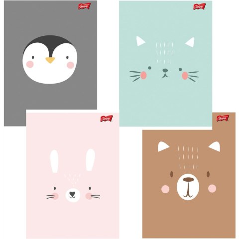 Zeszyt A5 32k kratka laminowany CUTE FACE z lakierem miejscowym B-2807 UNIPAP Zeszyt A5 32k kratka laminowany CUTE FACE z lakierem miejscowym B-2807 UNIPAP