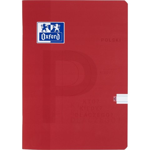 Zeszyt A5 60k linia 90g JĘZYK POLSKI 400175634 OXFORD Zeszyt A5 60k linia 90g JĘZYK POLSKI 400175634 OXFORD