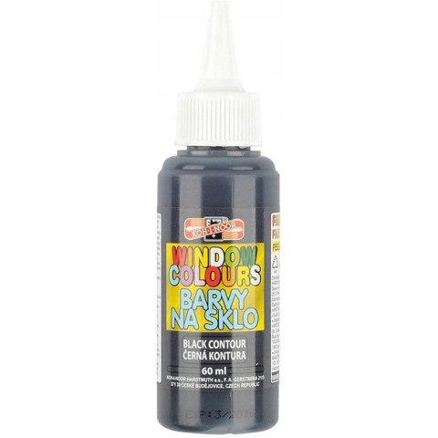 Farba witrażowa konturowa czarna 60ml 9742016 KOH-I-NOOR Farba witrażowa konturowa czarna 60ml 9742016 KOH-I-NOOR