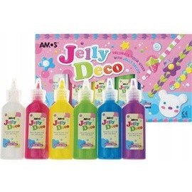 Farby JELLY DECO 6kol 22ml AMOS JD22P6 170-2108 Farby JELLY DECO 6kol 22ml AMOS JD22P6 170-2108