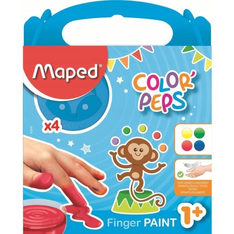 Farby do malowania palcami 4 kolory*80g 812510 MAPED COLORPEPS Farby do malowania palcami 4 kolory*80g 812510 MAPED COLORPEPS