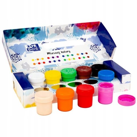 Farby plakatowe 10 kolorów 20ml 400167101 OXFORD Farby plakatowe 10 kolorów 20ml 400167101 OXFORD