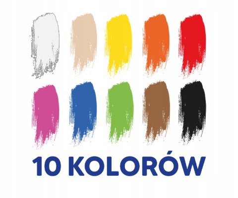 Farby plakatowe 10 kolorów 20ml 400167101 OXFORD Farby plakatowe 10 kolorów 20ml 400167101 OXFORD