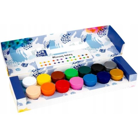 Farby plakatowe 12 kolorów+2 gratis 20ml 400167100 OXFORD Farby plakatowe 12 kolorów+2 gratis 20ml 400167100 OXFORD
