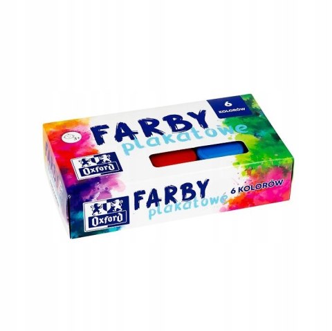 Farby plakatowe 6 kolorów 20ml 400167103 OXFORD Farby plakatowe 6 kolorów 20ml 400167103 OXFORD