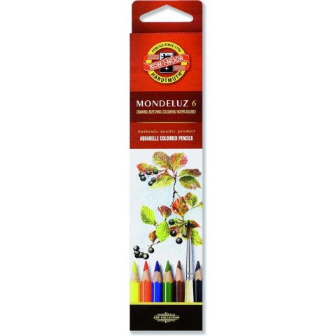 Kredki MONDELUZ 6kol.3715 KOH-I-NOOR Kredki MONDELUZ 6kol.3715 KOH-I-NOOR