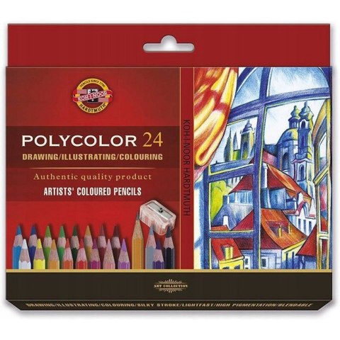 Kredki POLYCOLOR 24 kol. 3834 KOH-I-NOOR Kredki POLYCOLOR 24 kol. 3834 KOH-I-NOOR