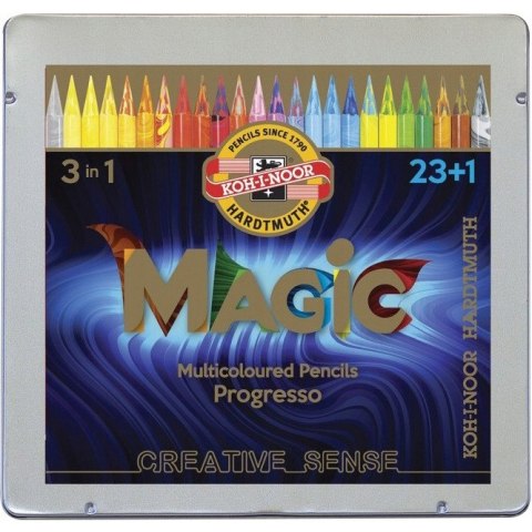 Kredki PROGRESSO MAGIC 24 kolorów 8774 KOH-I-NOOR Kredki PROGRESSO MAGIC 24 kolorów 8774 KOH-I-NOOR