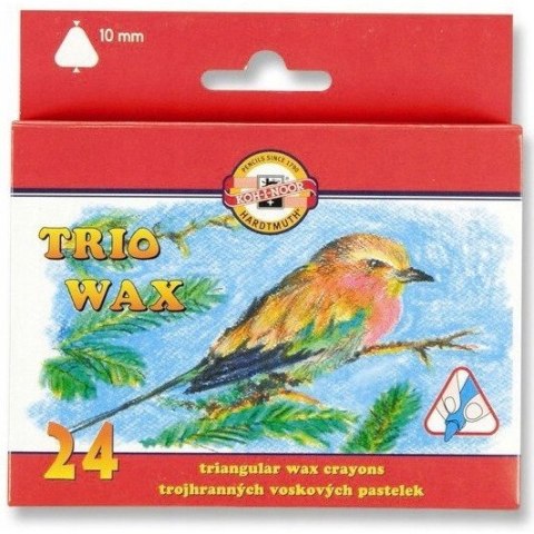 Kredki TRIO WAX JUMBO 24 kol. 10mm 8274/2 KOH-I-NOOR Kredki TRIO WAX JUMBO 24 kol. 10mm 8274/2 KOH-I-NOOR