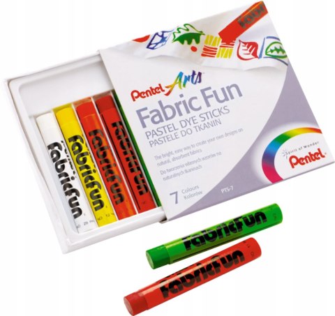 Kredki pastele do tkanin PENTEL 7kolorów PTS7 Kredki pastele do tkanin PENTEL 7kolorów PTS7