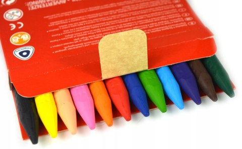 Kredki świecowe GRIP trójkątne 12 kolorów FABER-CASTELL 122520 FC Kredki świecowe GRIP trójkątne 12 kolorów FABER-CASTELL 122520 FC