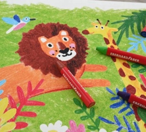 Kredki świecowe trójkątne 24kol opakowanie kartonowe 120024 Faber-Castell Kredki świecowe trójkątne 24kol opakowanie kartonowe 120024 Faber-Castell