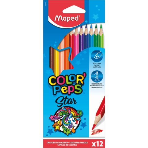 Kredki trójkątne MAPED COLORPEPS 12kolorów 183212 Kredki trójkątne MAPED COLORPEPS 12kolorów 183212
