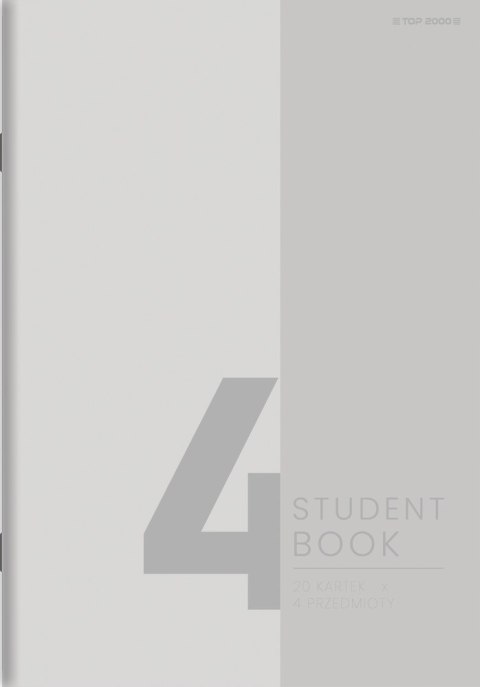 Zeszyt A4 80k kratka 4 przedmioty STUDENT BOOK 400183848 TOP 2000 Zeszyt A4 80k kratka 4 przedmioty STUDENT BOOK 400183848 TOP 2000