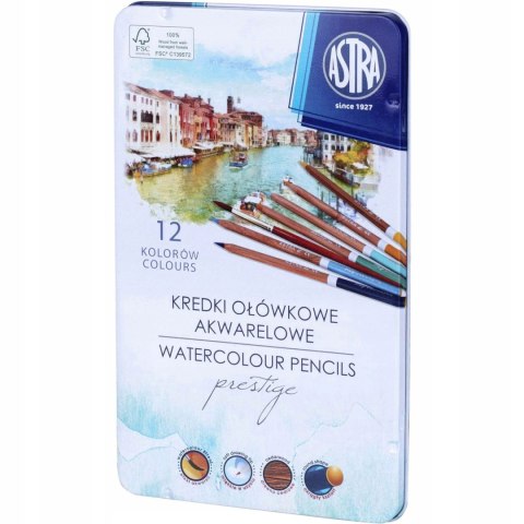 Kredki akwarele z drewna cedrowego 12kol 312121001 ASTRA PRESTIGE Kredki akwarele z drewna cedrowego 12kol 312121001 ASTRA PRESTIGE