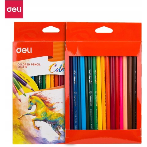Kredki ołówkowe trójkątne COLORUN 18 kolorów EC00310 DELI Kredki ołówkowe trójkątne COLORUN 18 kolorów EC00310 DELI