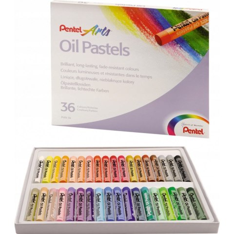 Kredki pastele olejne PENTEL 36kolorów PHN36 Kredki pastele olejne PENTEL 36kolorów PHN36