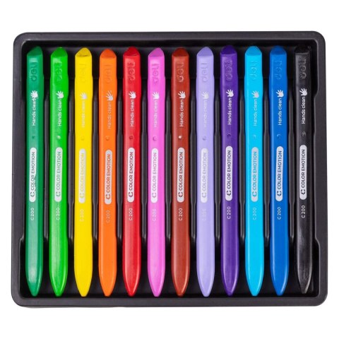 Kredki plastikowe trójkątne COLOR EMOTION 12 kolorów EC20000 DELI Kredki plastikowe trójkątne COLOR EMOTION 12 kolorów EC20000 DELI