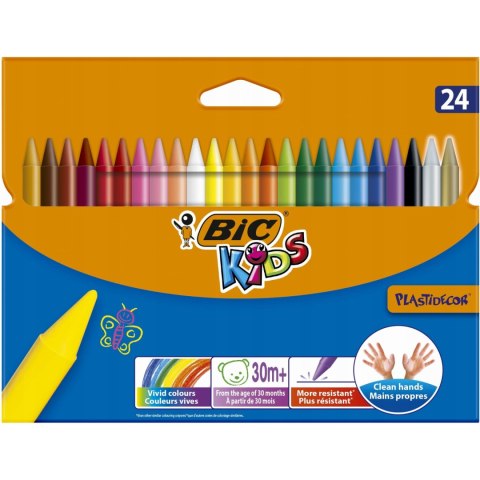 Kredki świecowe 24kol. Plastidecor 829772 BIC Kredki świecowe 24kol. Plastidecor 829772 BIC