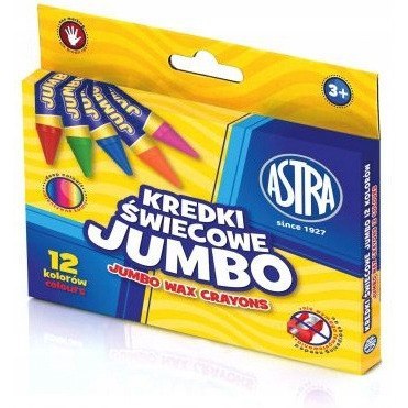 Kredki świecowe JUMBO 12 kolorów 316118005 ASTRA Kredki świecowe JUMBO 12 kolorów 316118005 ASTRA