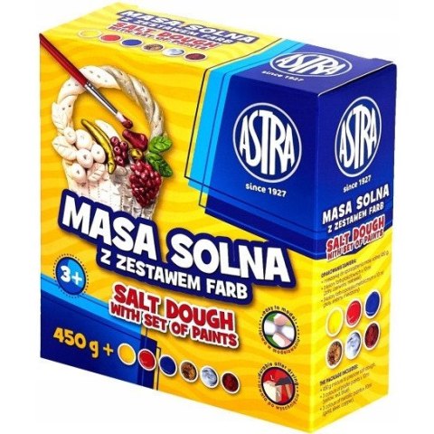 Masa solna 450g + 6 kolorów farb do malowania 324109001 ASTRA Masa solna 450g + 6 kolorów farb do malowania 324109001 ASTRA