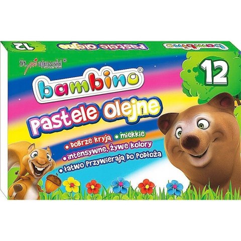 Pastele olejne BAMBINO 12 kolorów ST.MAJEWSKI Pastele olejne BAMBINO 12 kolorów ST.MAJEWSKI