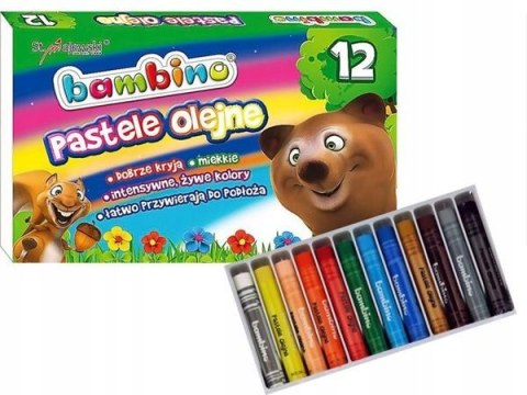 Pastele olejne BAMBINO 12 kolorów ST.MAJEWSKI Pastele olejne BAMBINO 12 kolorów ST.MAJEWSKI