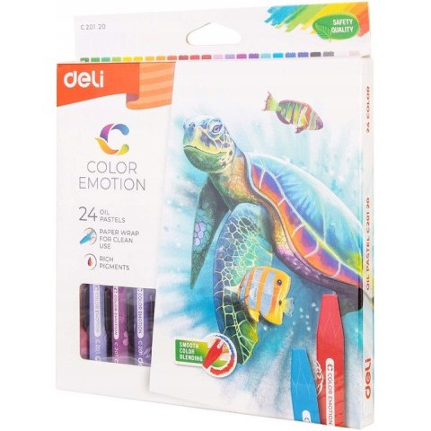 Pastele olejne COLOR EMOTION 24 kolory EC20120 DELI Pastele olejne COLOR EMOTION 24 kolory EC20120 DELI