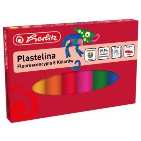 Plastelina 8 kolorów fluorescencyjna 9588997 HERLITZ Plastelina 8 kolorów fluorescencyjna 9588997 HERLITZ