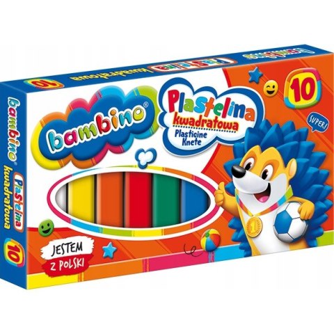 Plastelina BAMBINO 10 kol. kwadratowa St.Majewski Plastelina BAMBINO 10 kol. kwadratowa St.Majewski