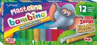 Plastelina BAMBINO 12 kolorów St.Majewski Plastelina BAMBINO 12 kolorów St.Majewski