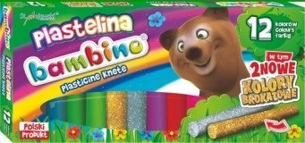Plastelina BAMBINO 12 kolorów St.Majewski Plastelina BAMBINO 12 kolorów St.Majewski
