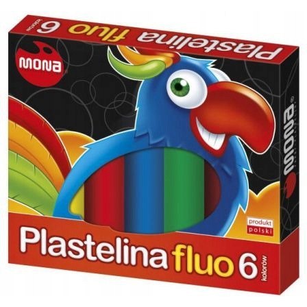 Plastelina fluorescencyjna MONA 6 kolorów St.Majewski Plastelina fluorescencyjna MONA 6 kolorów St.Majewski